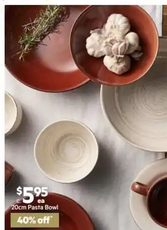 Harris Scarfe Casa Domani Portofino Dinnerware & Servingware Pasta Bowl 20cm offer