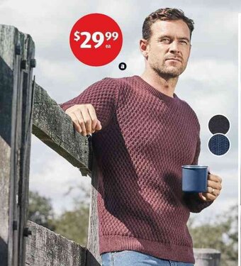 ALDI Men's Wool Blend Jumper offer