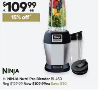 Harris Scarfe Ninja Nutri Pro Blender BL450 offer