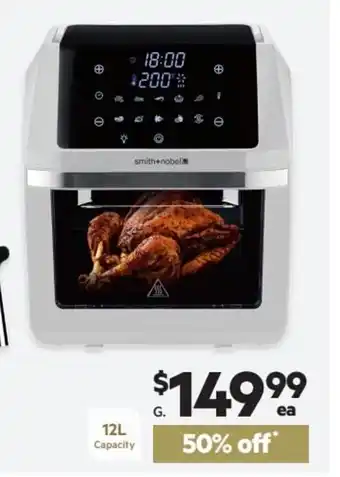 Harris Scarfe Smith+Nobel 12L Digital Air Fryer White SNAFO30 offer