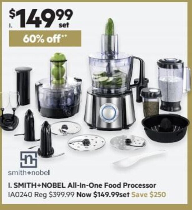 Harris Scarfe Smith+Nobel All-In-One Food Processor IA0240 offer