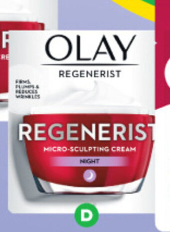 Woolworths Olay Regenerist Micro-sculpting Night Face Cream Moisturiser 50g offer
