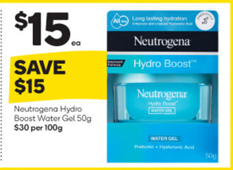 Woolworths Neutrogena Hydro Boost Water Gel 50g offer