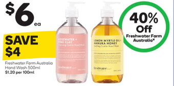 Woolworths Freshwater Farm Australia Hand Wash 500ml offer