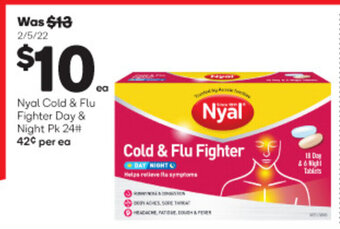 Woolworths Nyal Cold & Flu Fighter Day & Night Pk 24# offer