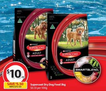 Coles Supercoat Dry Dog Food 3kg offer