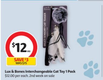 Coles Lux & Bones Interchangeable Cat Toy 1 Pack offer