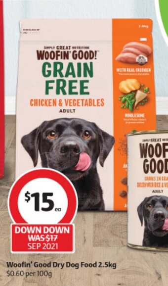 Coles Woofin' Good Dry Dog Food 2.5kg offer