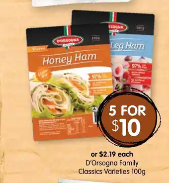Spudshed D'orsogna Family Classics Varieties 100g offer