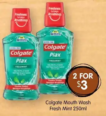 Spudshed Colgate Mouth Wash Fresh Mint 250ml offer