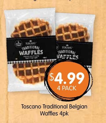 Spudshed Toscano Traditional Belgian Waffles 4pk offer