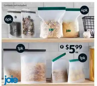 ALDI Joie Stand-Up Pantry Storage Bags offer