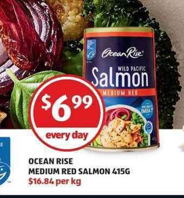 Ocean Rise Medium Red Salmon 415g offer at ALDI