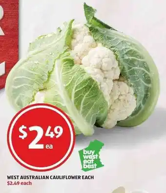 ALDI West Australian Cauliflower Each offer