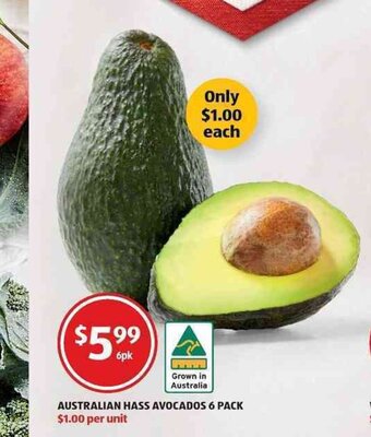 Australian Hass Avocado 6 Pack