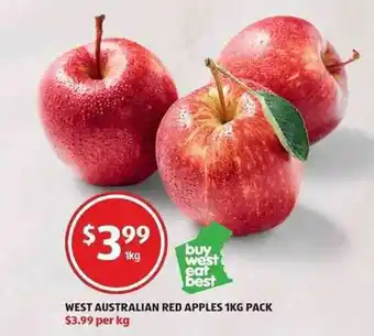 ALDI West Australian Red Apples 1kg Pack offer