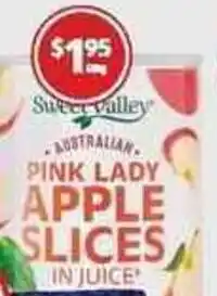 ALDI Sweet Valley Pink Lady Apple Slices in Juice offer