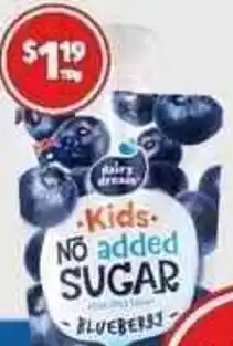 ALDI Dairy Dream No Added Sugar Blueberry Yoghurt offer