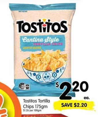 Tostitos tortilla chips 175gm