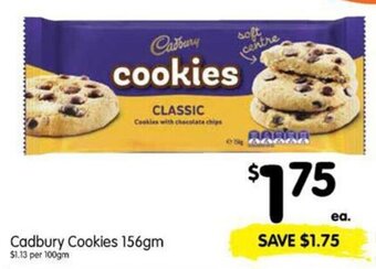 Spar Cadbury cookies 156gm offer