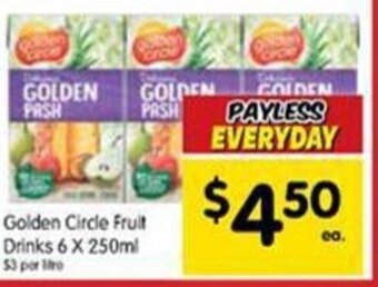 Spar Golden circle fruit drinks 6 x 250ml offer