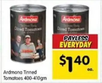 Ardmona tinned tomatoes 400-410gm