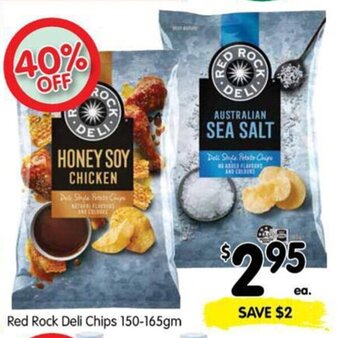 Spar Red rock deli chips 150-165gm offer