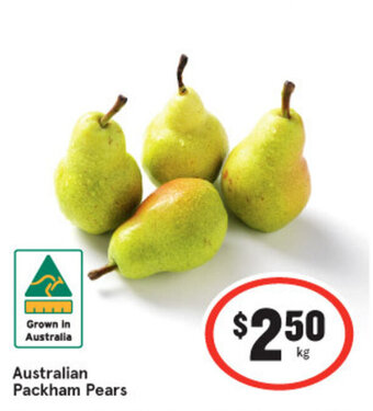 IGA Australian packham pears offer