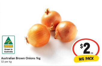 IGA Australian brown onions 1kg offer