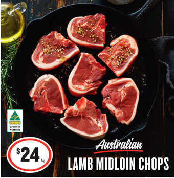 IGA Australian lamb midloin chops offer