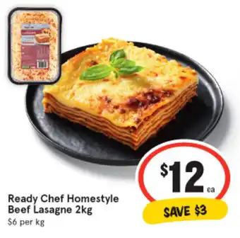 IGA Ready to chef homestyle beef lasagne 2kg offer