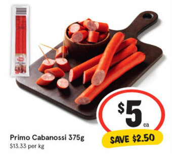 IGA Primo cabanossi 375g offer