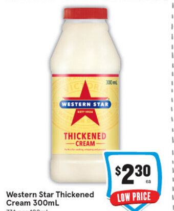 IGA Western star thickened cream 300ml offer