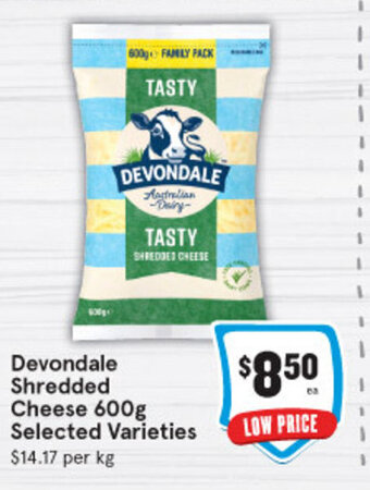 IGA Devondale Shredded Cheese 600g Selected Varieties offer