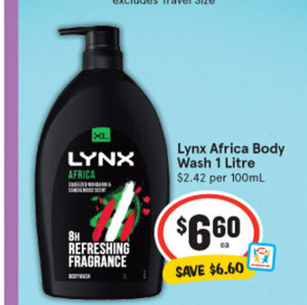 Lynx Africa Body Wash 1 Litre