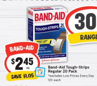 IGA Band-Aid Tough-Strips Regular 20 Pack offer