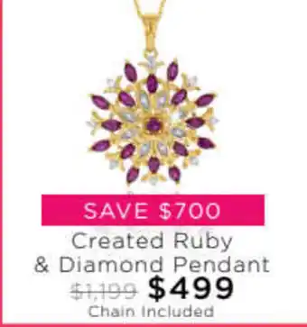 Created Ruby & Diamond Pendant