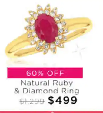 Natural Ruby & Diamond Ring