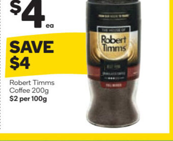 Woolworths Robert Timms Coffee 200g offer