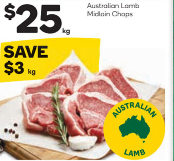Woolworths Australian Lamb Midloin Chops offer