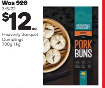 Woolworths Heavenly Banquet Dumplings 700g 1 kg offer