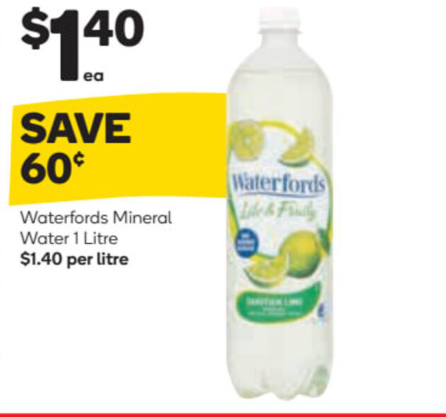 Waterfords Mineral Water 1 Litre offer at Woolworths