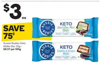 Woolworths Aussie Bodies Keto Wafer Bar 35g offer