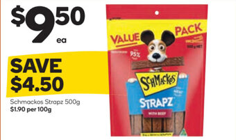 Woolworths Schmackos Strapz 500g offer