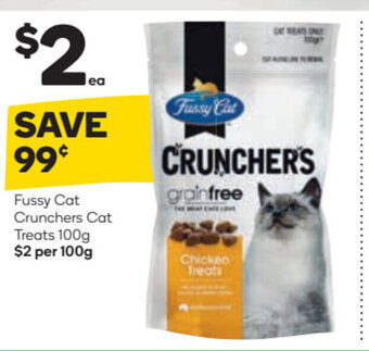 Woolworths Fussy Cat Crunchers Cat Treats 100g offer
