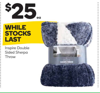 Woolworths Inspire Double Sided Sherpa Throw offer