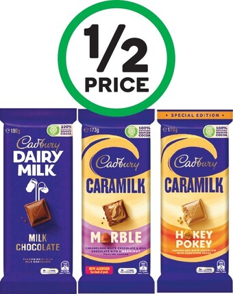 Woolworths Cadbury Dairy Milk or Marvellous Creations Blocks 162-190g offer