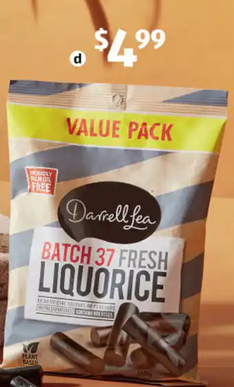 ALDI Darrell Lea Batch 37 Liquorice 450g offer