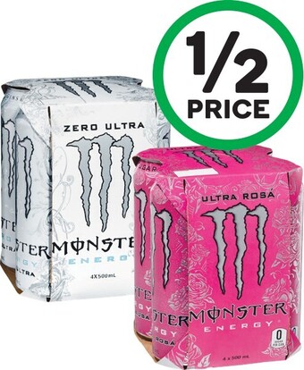Woolworths Monster Energy Drink 4 x 500ml offer