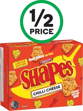 Woolworths Arnottu2019s Shapes Chilli Cheese 165g offer